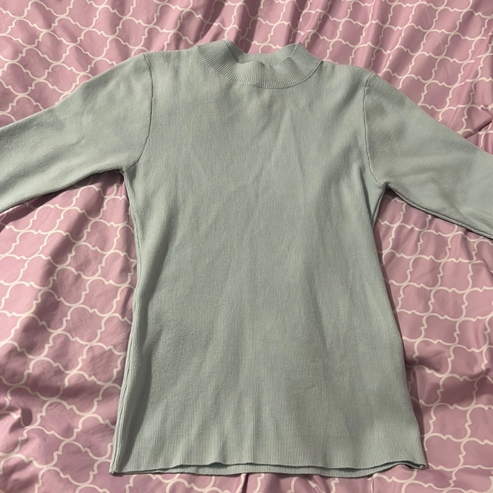 Light blue top